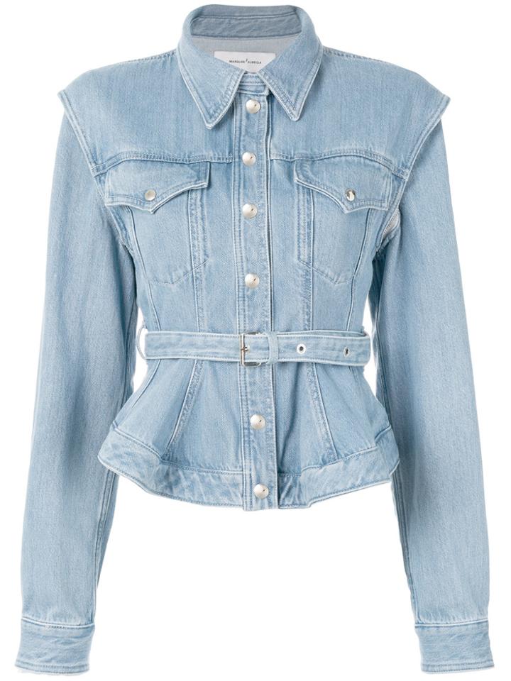 Marques'almeida Belted Denim Jacket - Blue