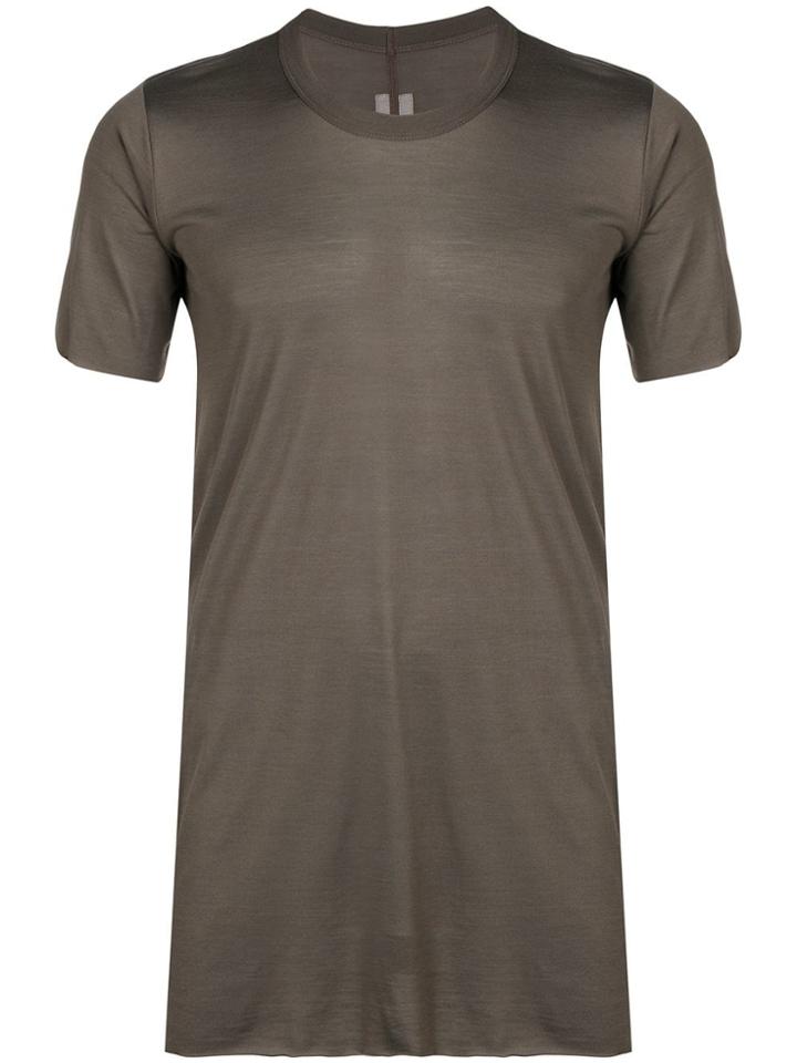 Rick Owens Basic Silk T-shirt - Grey