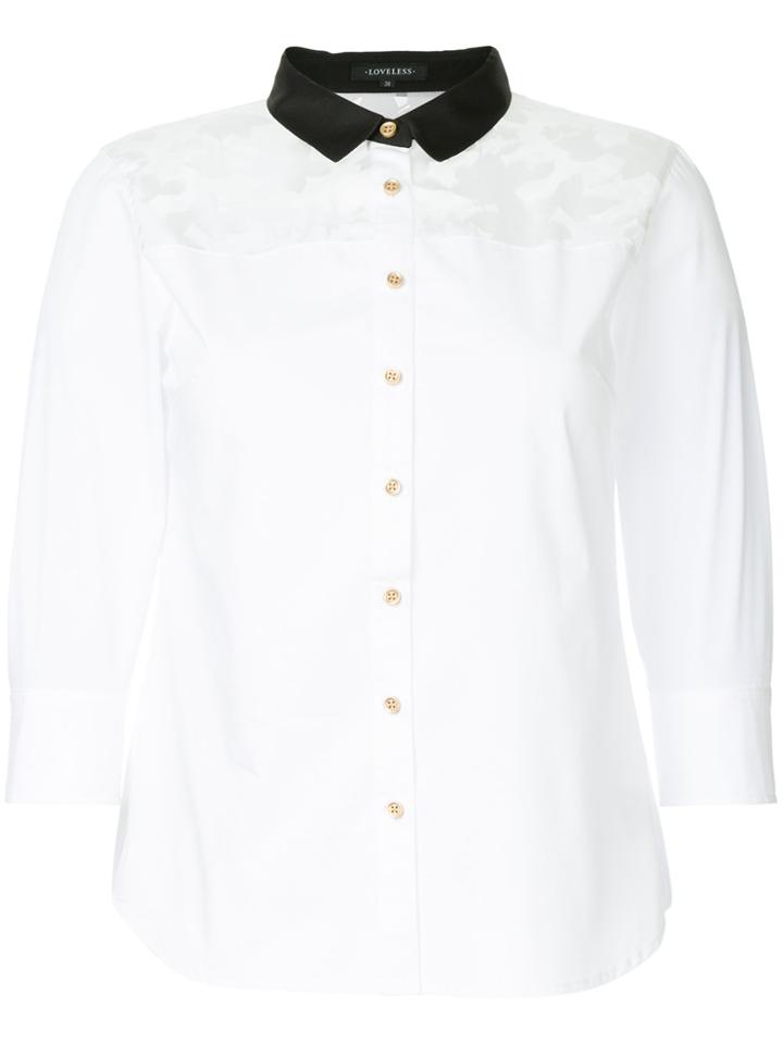 Loveless Floral Lace Detail Blouse - White