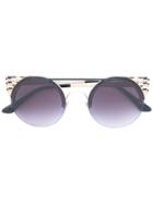 Bulgari Rounded Sunglasses - Metallic