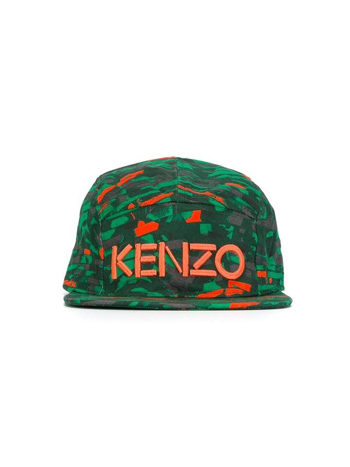 Kenzo Kids Patterned Baseball Cap, Boy's, Green