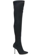 Sergio Rossi Over The Knee Boots - Black