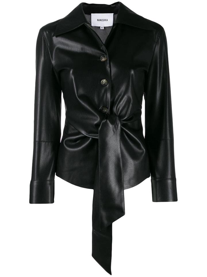 Nanushka Poppy Shirt - Black