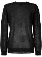 Roberto Collina Perforated Detail Sweatshirt, Men's, Size: 48, Blue, Cotton