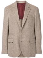 Brunello Cucinelli Herringbone Pattern Blazer - Brown