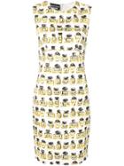 Boutique Moschino Fitted Mini Dress - White