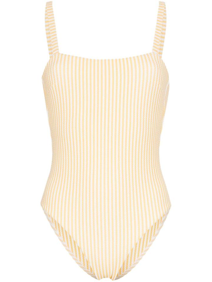Asceno Textured Stripe Swimsuit - Yellow