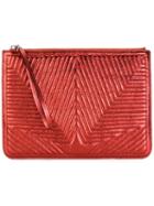 Golden Goose Deluxe Brand Quilted Star Clutch, Women's, Red, Leather