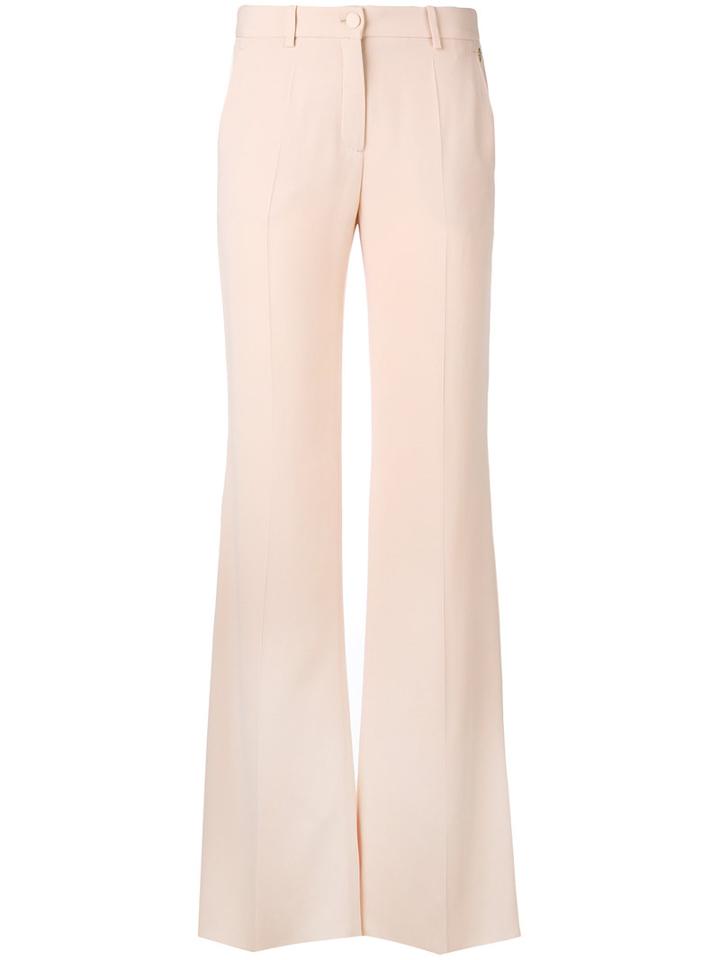 Roberto Cavalli - Flared Tailored Trousers - Women - Polyester/acetate/viscose - 42, Pink/purple, Polyester/acetate/viscose