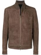 Salvatore Santoro Slim-fit Leather Jacket - Brown