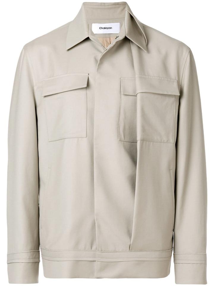 Chalayan Military Style Fold Jacket - Neutrals