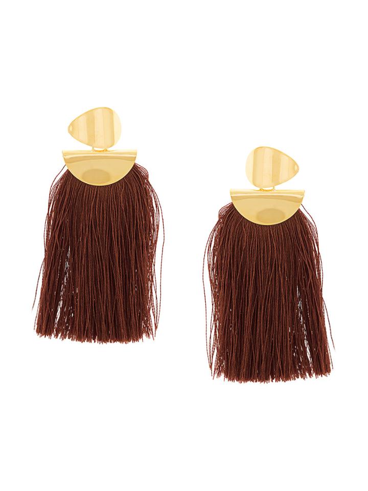 Lizzie Fortunato Jewels Crater Tassel Earrings - Red