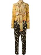 Faith Connexion Contrast Pattern Jumpsuit - Yellow & Orange