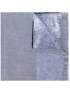 Faliero Sarti Velour Panel Scarf - Blue