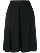 Chanel Vintage 1990's Box Pleat Short Skirt - Black