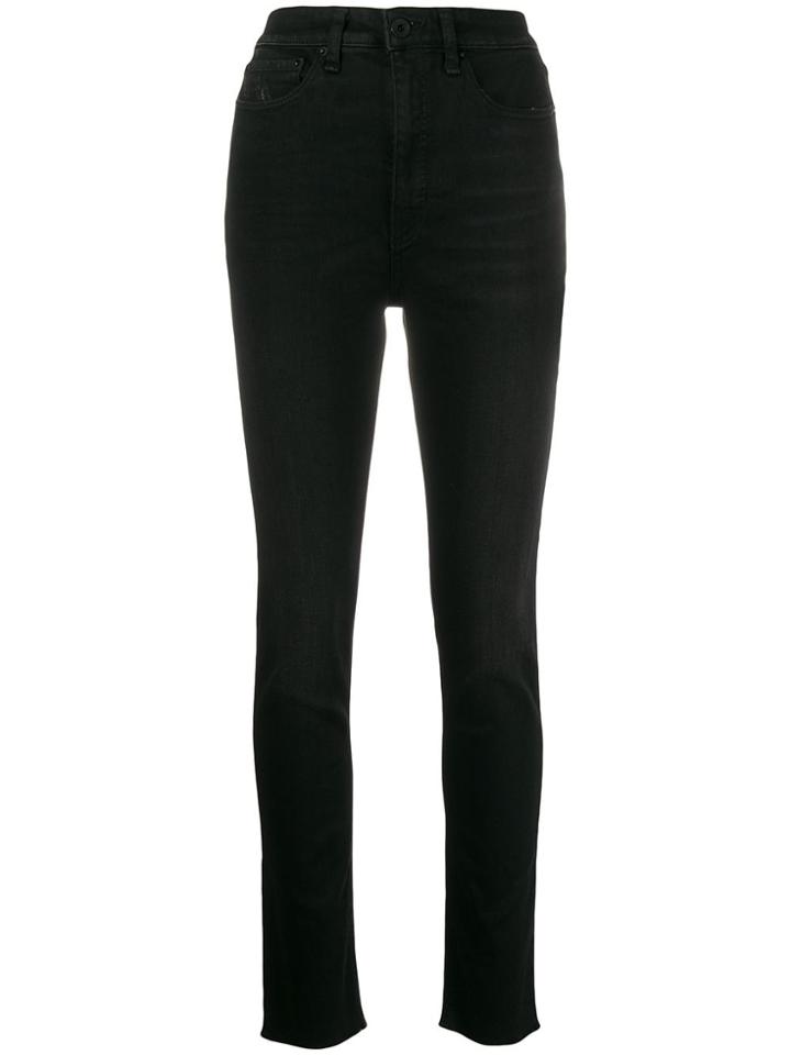 Rag & Bone Faded Skinny Jeans - Black