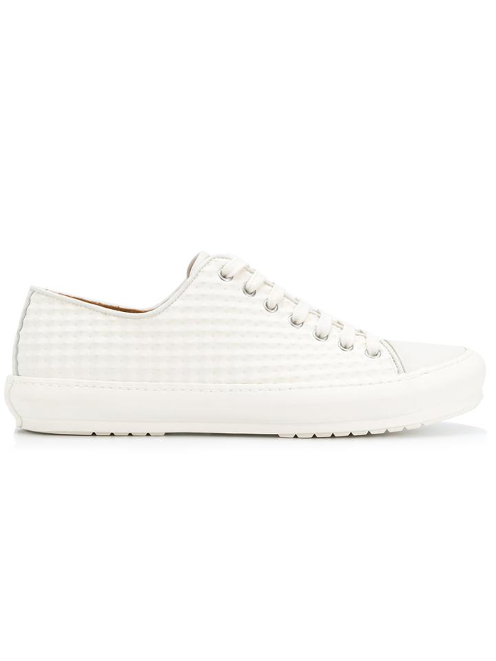 Both Textured Low-top Sneakers - White