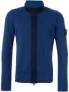 Stone Island Contrast Neck Cardigan