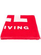 Diesel Logo Print Beach Towel - Red