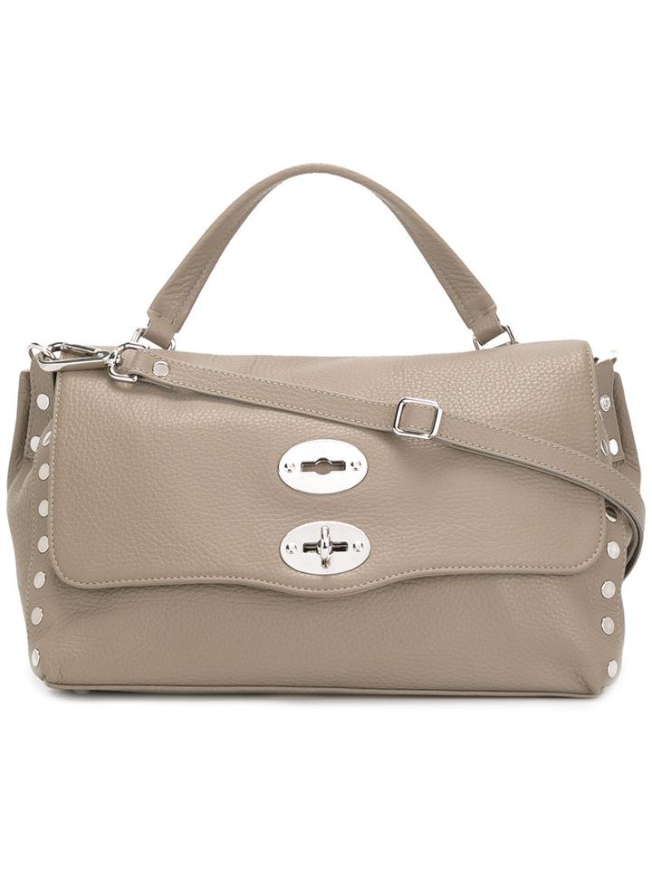 Zanellato 'foderata' Shoulder Bag, Grey, Calf Leather
