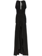 Silvia Tcherassi Antionette Plunge-neck Gown - Black