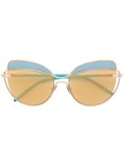 Pomellato Eyewear Cat Eye Sunglasses - Gold