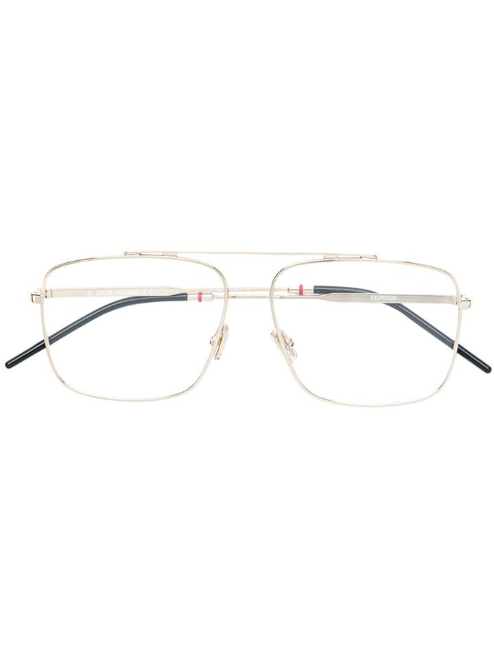 Dior Eyewear Aviator Shaped Glasses - Metallic