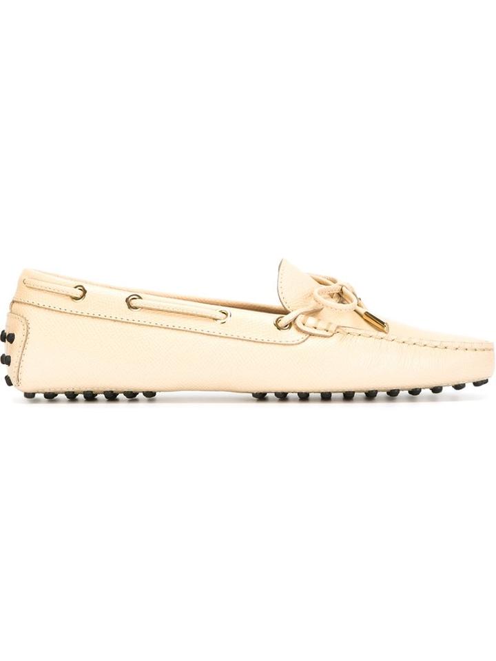 Tod S Gommino Driving Shoes, Women's, Size: 39, Nude/neutrals, Leather/rubber
