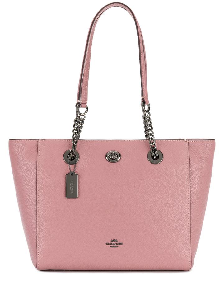Coach Turnlock 27 Tote - Pink & Purple