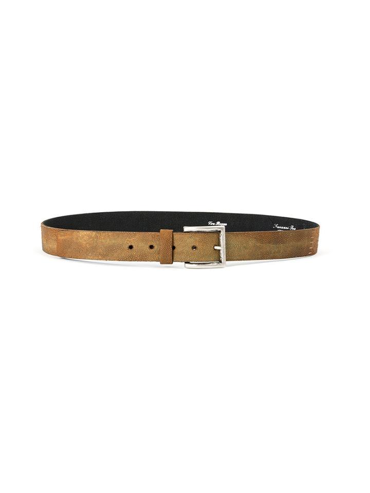 Ivo Scunzani - Scunzani Ivo Pour L'eclaireur Belt - Men - Leather - L, Yellow/orange, Leather