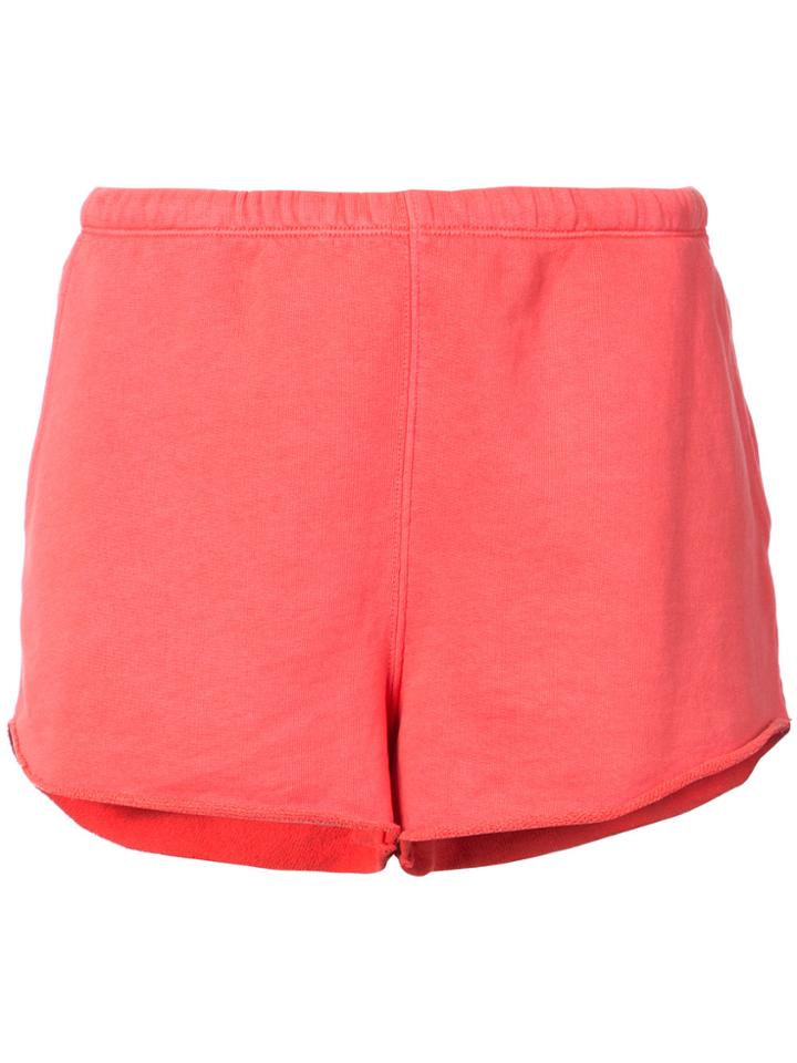 Frame Denim Terry Track Shorts - Pink & Purple