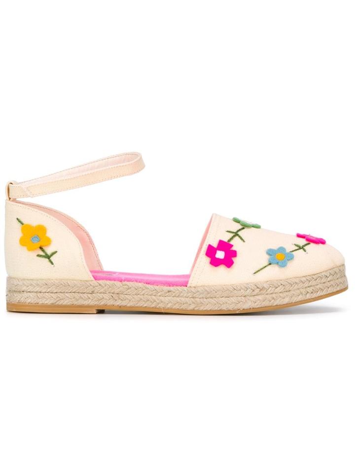 Stella Mccartney Kids Felt Flower Espadrilles - Nude & Neutrals