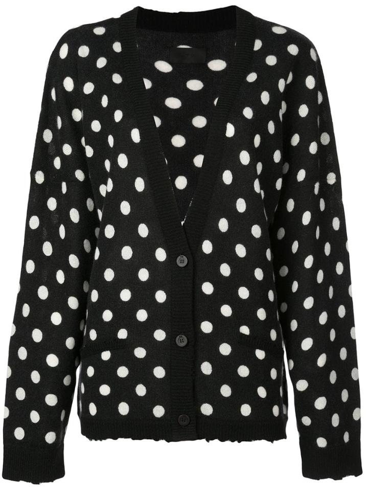 Rta Polka Dot Print Cardigan - Black