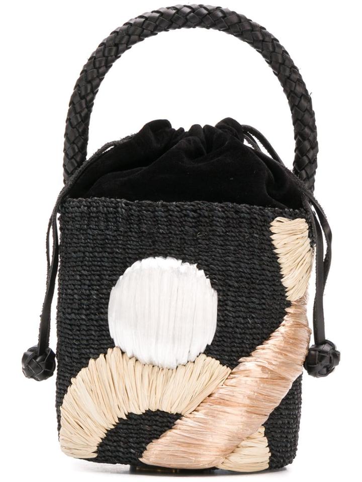 Aranaz Wicker Basket Bag - Black