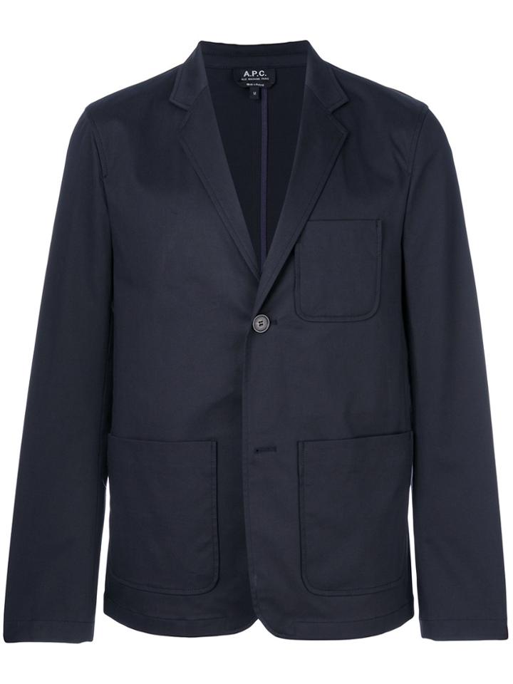 A.p.c. Loose Fit Blazer - Blue