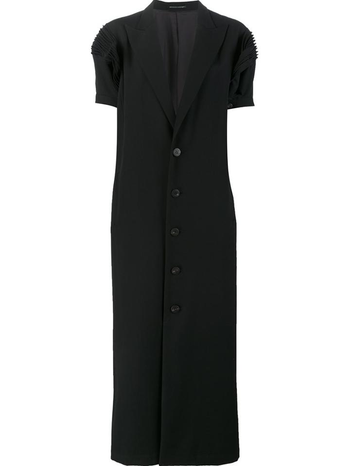 Yohji Yamamoto Long Fit Blazer, Women's, Size: 2, Black, Cupro/wool