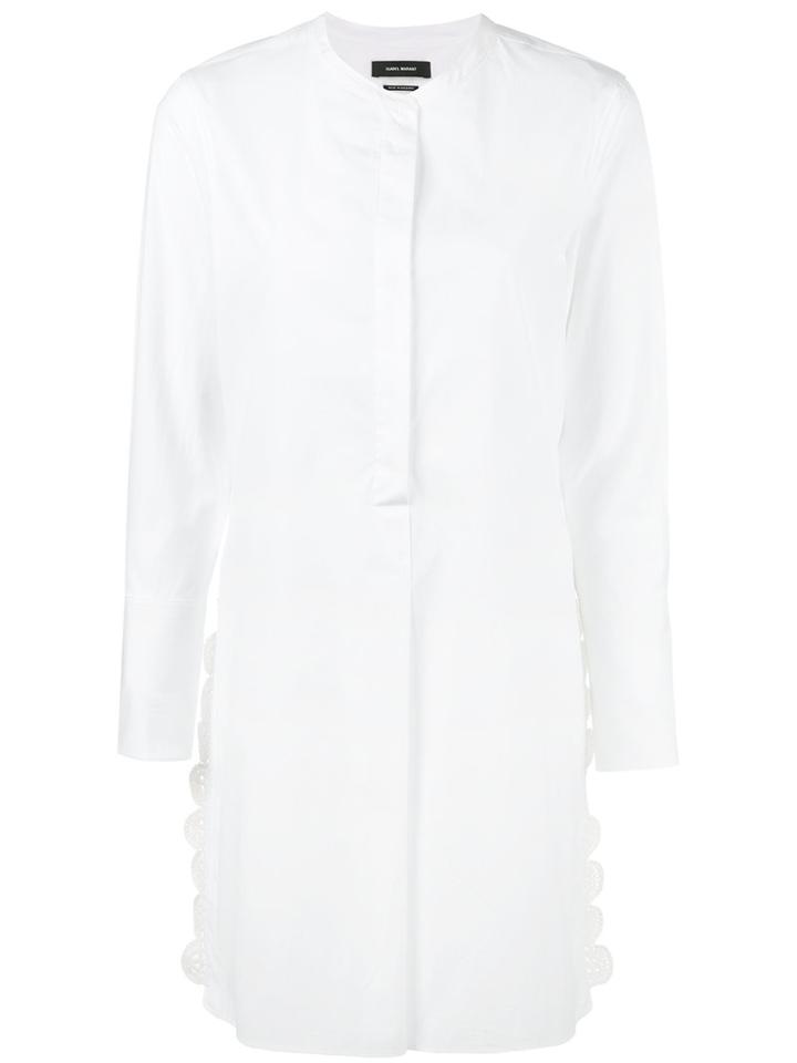Isabel Marant Crochet Trim Shirt Dress, Women's, Size: 42, White, Cotton