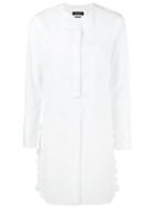 Isabel Marant Crochet Trim Shirt Dress, Women's, Size: 42, White, Cotton