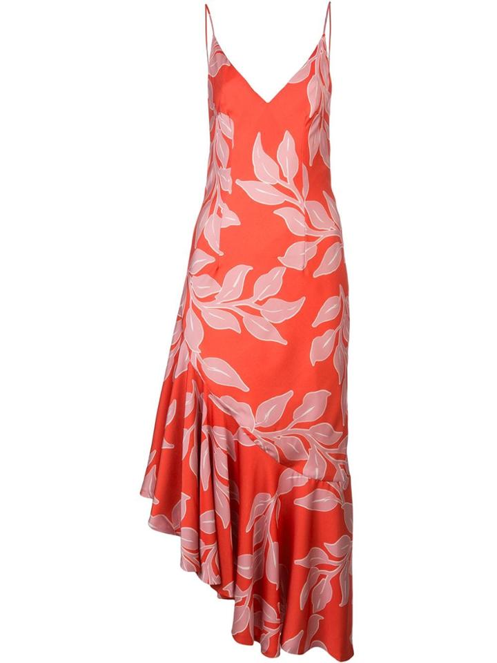 Patbo Floral Asymmetric Dress - Orange