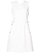 Msgm Cross-back Flared Dress - White