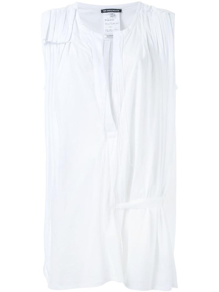 Ann Demeulemeester Sleeveless Pleated Top