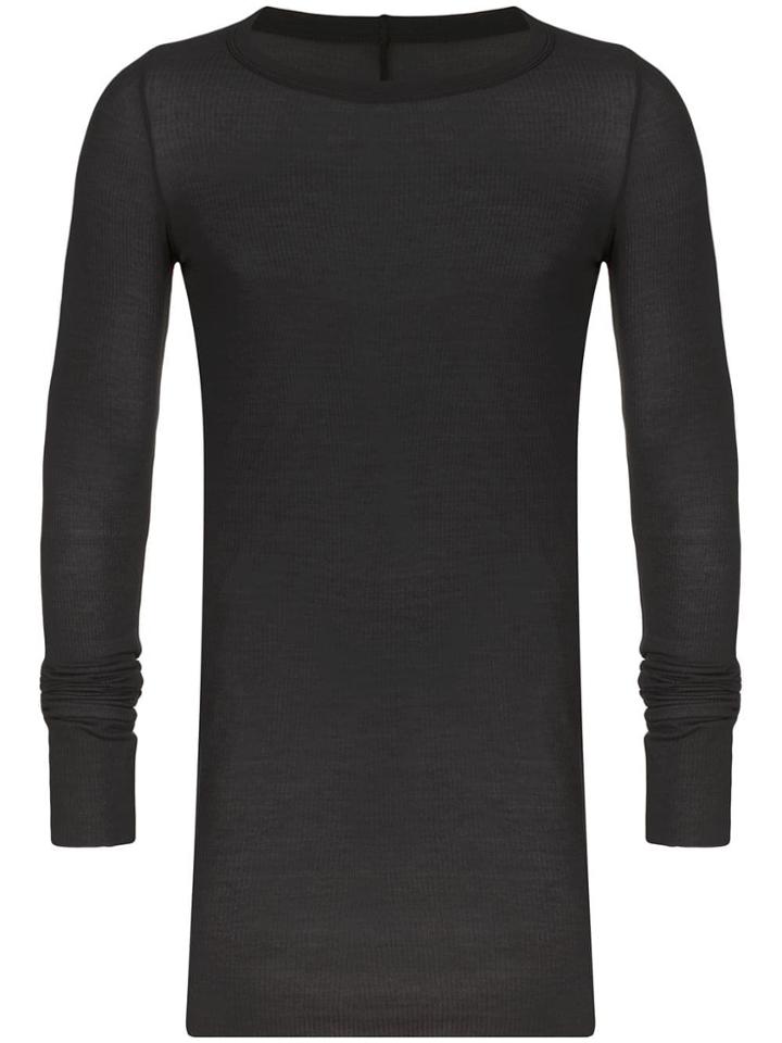 Rick Owens Ribbed Design Jersey - Grey