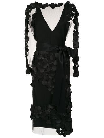 Gloria Coelho Embellished Midi Dress - Black