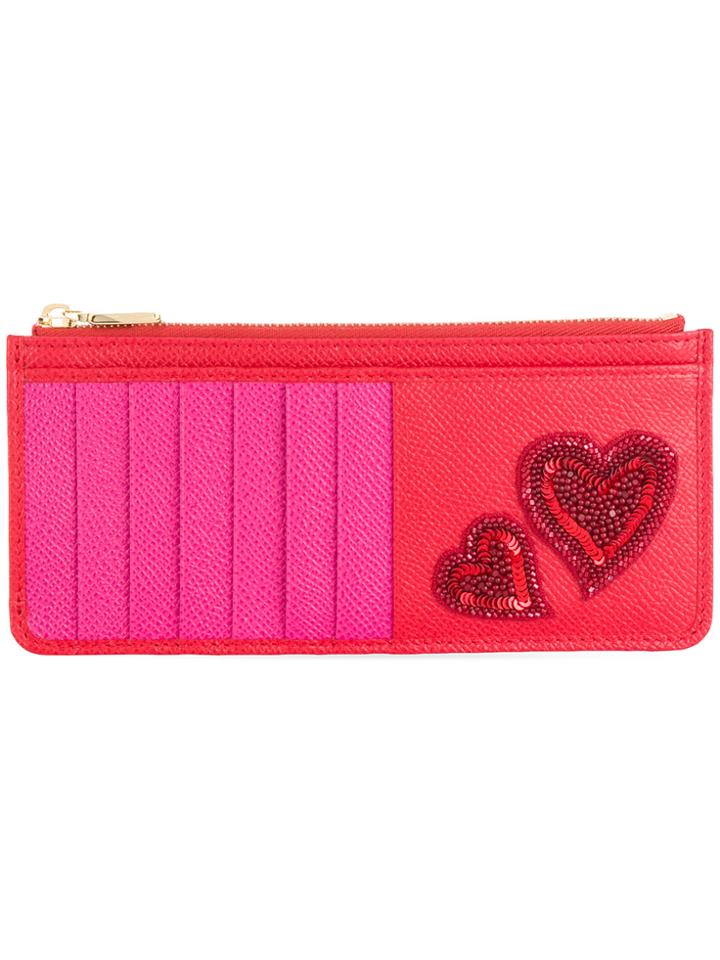 Dolce & Gabbana Heart Embroidered Cardholder