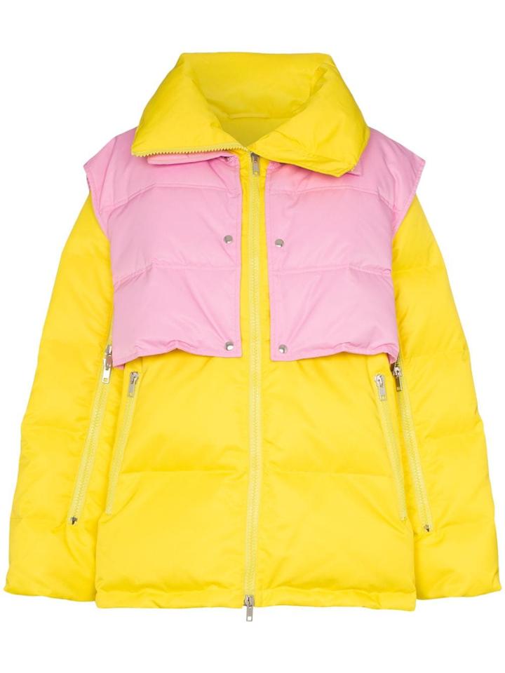 Calvin Klein 205w39nyc Oversized Double-layer Puffer Jacket - Yellow