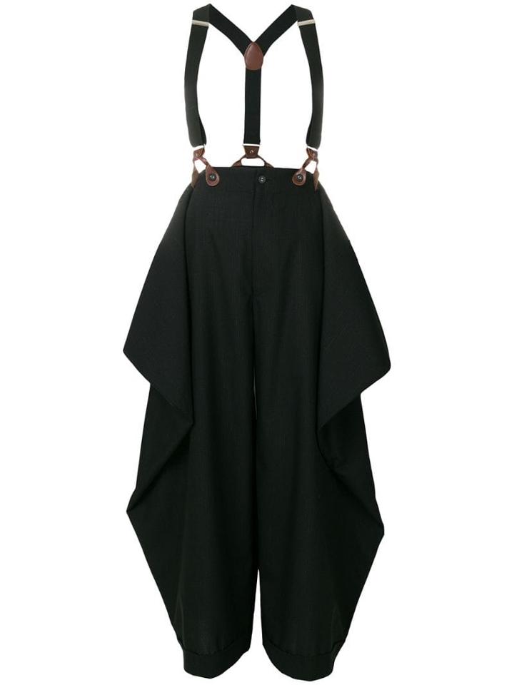 Jean Paul Gaultier Pre-owned Suspenders Trousers - Black