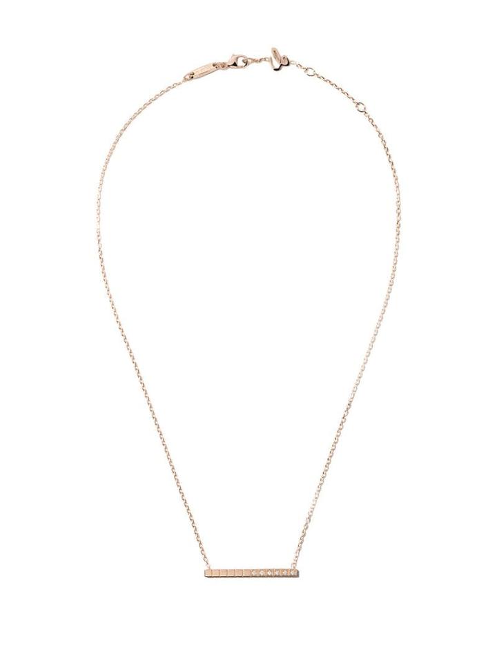 Chopard 18kt Rose Gold Ice Cube Pure Diamond Necklace - Fairmined Rose