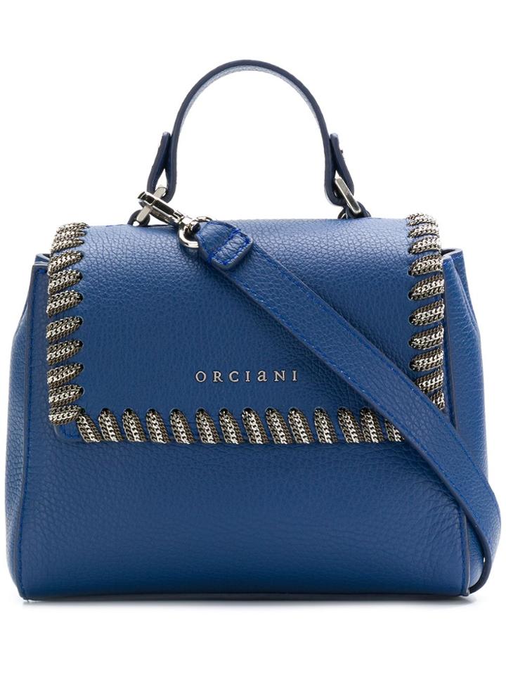 Orciani Chain Trim Crossbody Bag - Blue