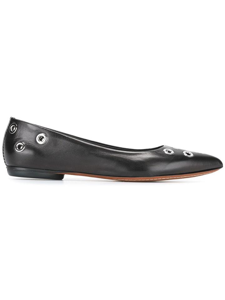 Proenza Schouler Grommet Embellished Ballerinas - Black