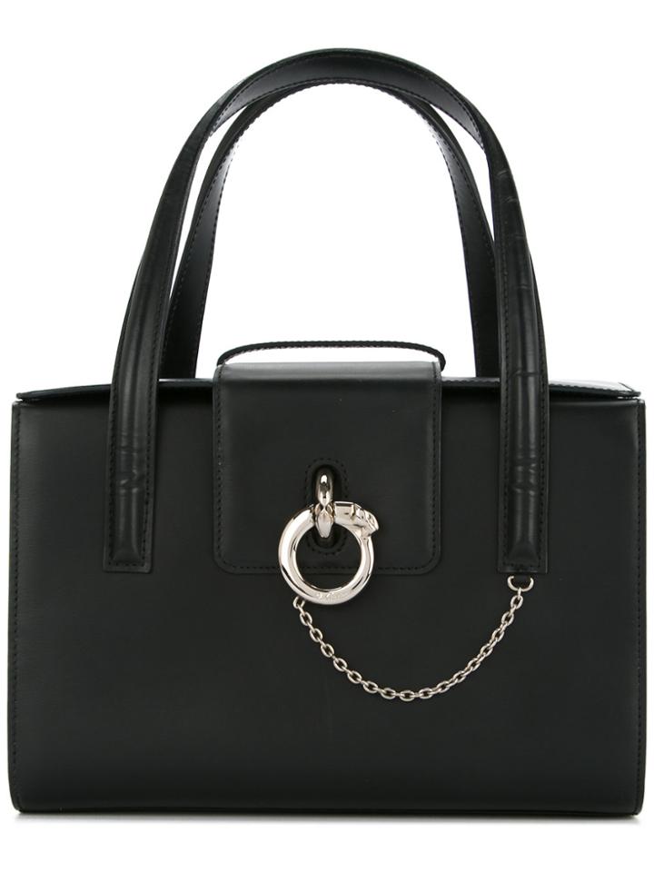 Cartier Vintage Panther Logos Hand Bagelather - Black